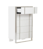 Cartier - Modern White + Stainless Steel Chest by VIG Furniture - View 6