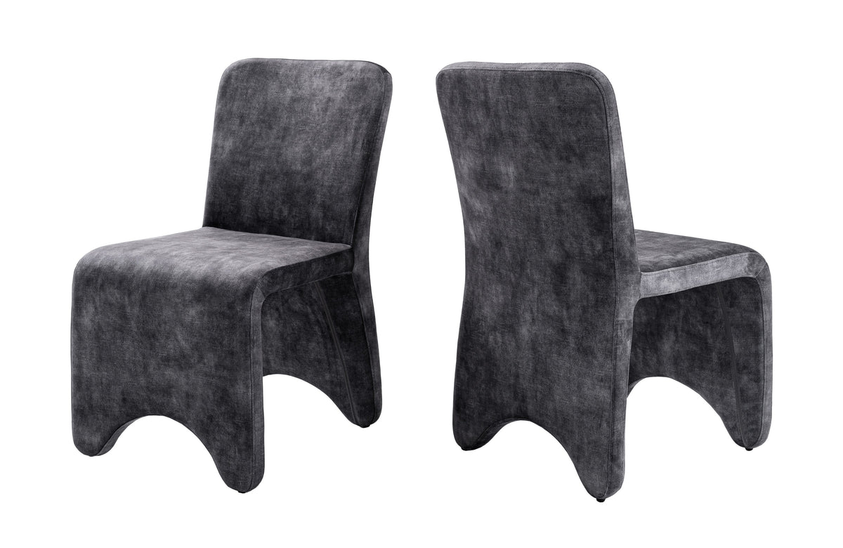 Ditka - Modern Grey Velvet Dining Chair (Set of 2) by VIG Furniture - View 2