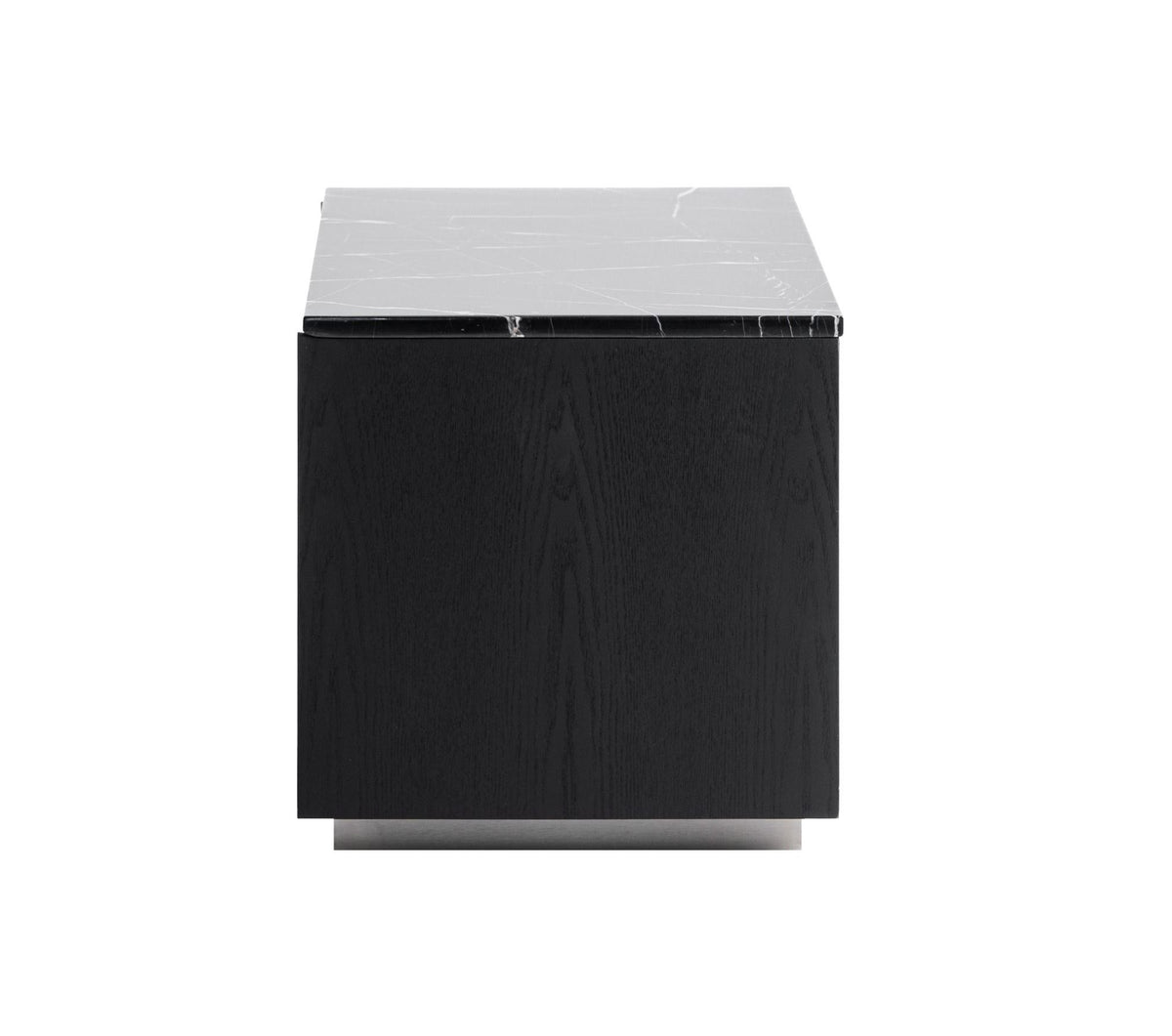 Concord - Modern Black Marble + Black Ash + Aluminum Nightstand by VIG Furniture - View 11