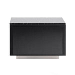 Concord - Modern Black Marble + Black Ash + Aluminum Nightstand by VIG Furniture - View 12