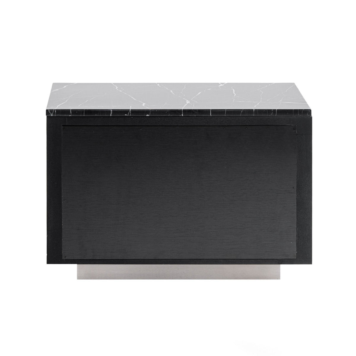 Concord - Modern Black Marble + Black Ash + Aluminum Nightstand by VIG Furniture - View 12