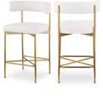 Rivage - Durable Stool With Gold Frame (Set of 2)