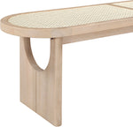 Canovia - Solid Wood And Faux Cane Bench