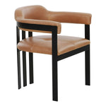 Hazen - Modern Camel Leather + Black Iron Dining Chair by VIG Furniture - View 1