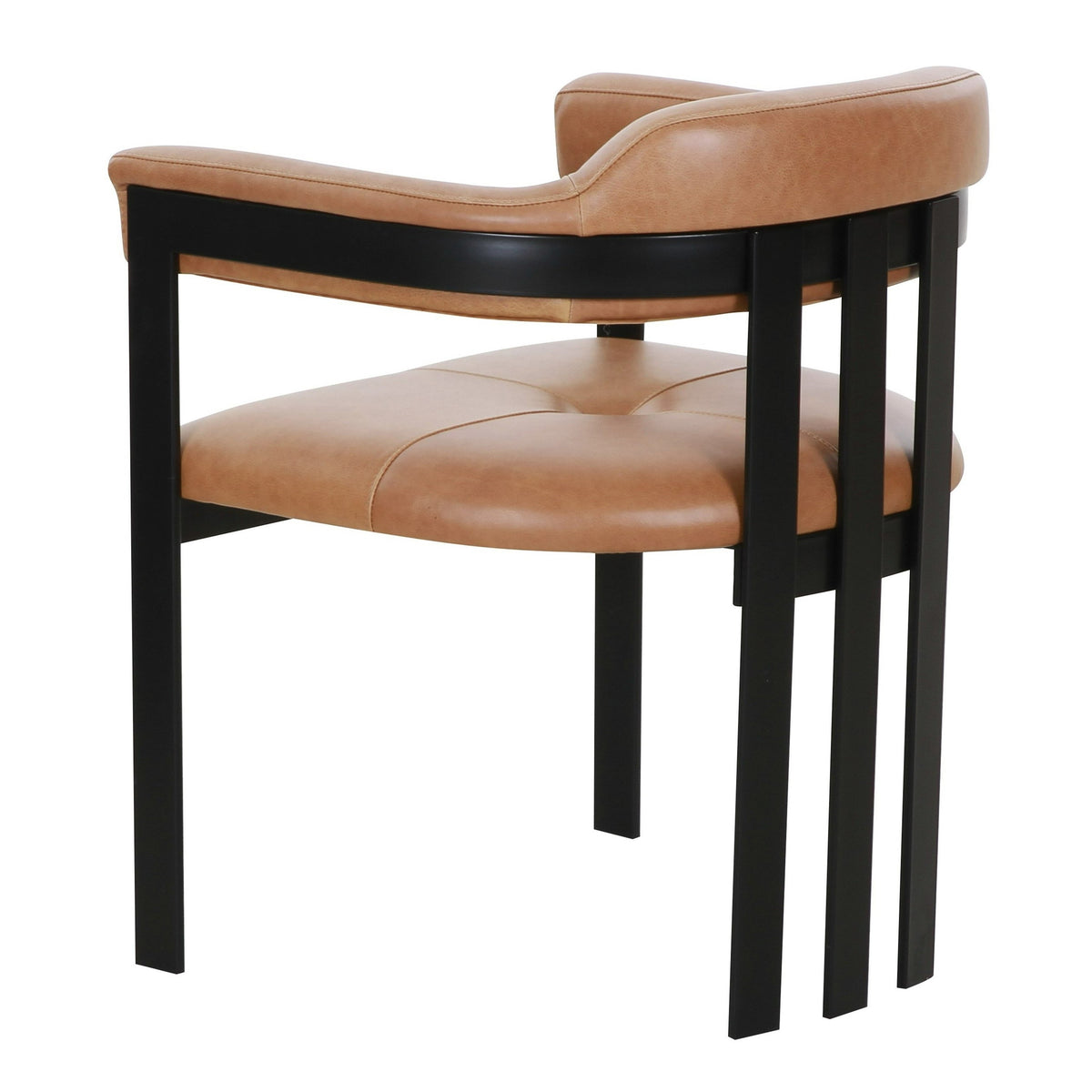 Hazen - Modern Camel Leather + Black Iron Dining Chair by VIG Furniture - View 4