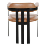 Hazen - Modern Camel Leather + Black Iron Dining Chair by VIG Furniture - View 3