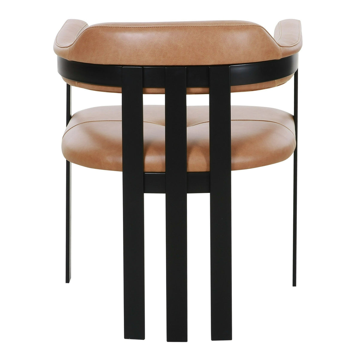 Hazen - Modern Camel Leather + Black Iron Dining Chair by VIG Furniture - View 3
