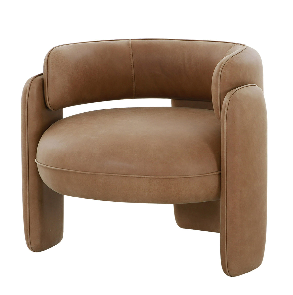 Tioga - Modern Brown Leather Accent Chair by VIG Furniture - View 1