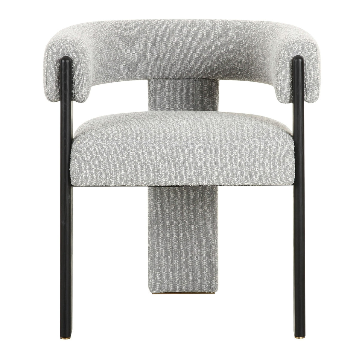 Kenmare - Modern Light Grey Fabric + Black Dining Chair by VIG Furniture - View 2