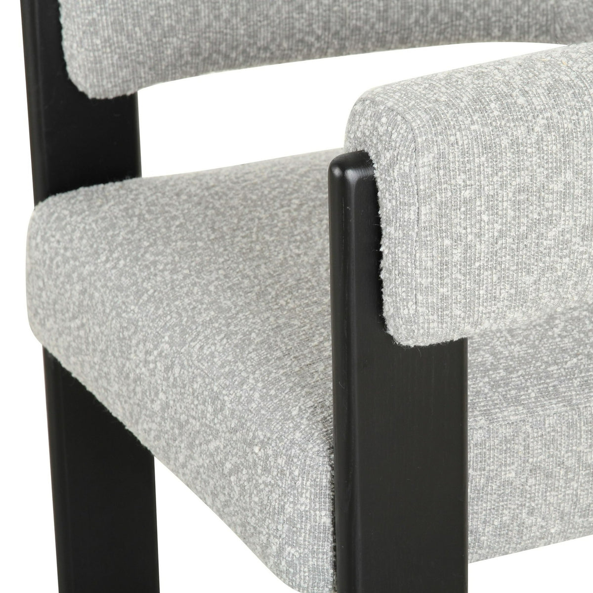 Kenmare - Modern Light Grey Fabric + Black Dining Chair by VIG Furniture - View 6