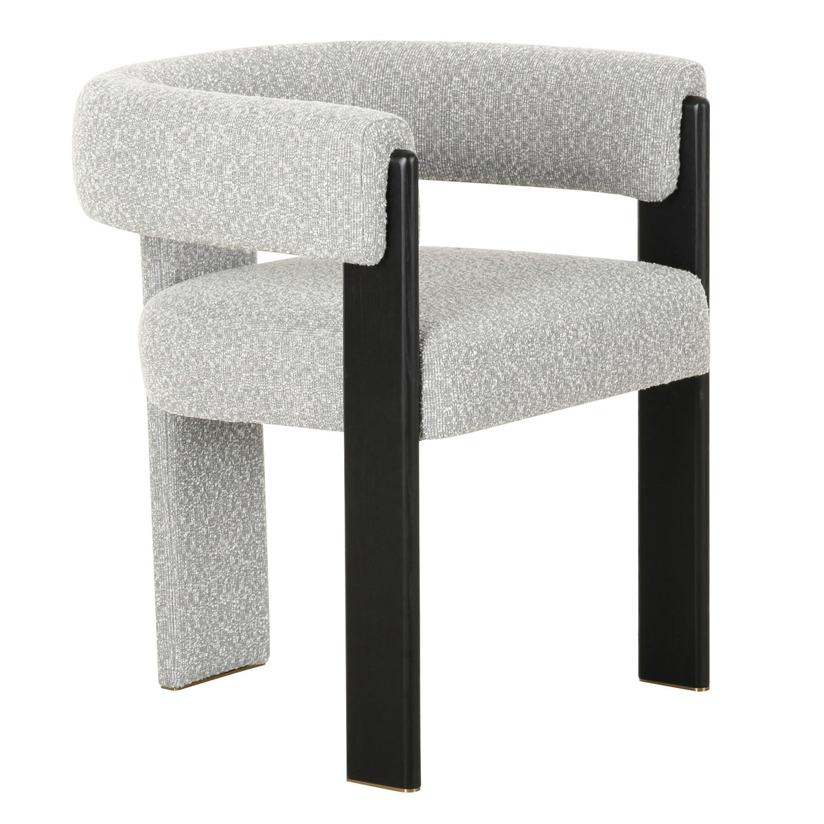 Kenmare - Modern Light Grey Fabric + Black Dining Chair by VIG Furniture - View 1
