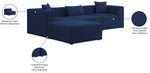 Cube - Linen 4 Piece Modular Sectional With Chaise