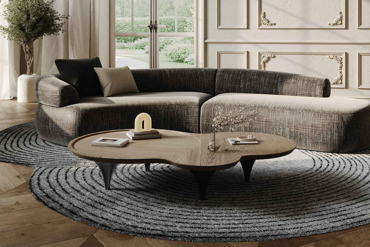 Beulah - Modern Free Form Dark Ash Coffee Table by VIG Furniture - View 3