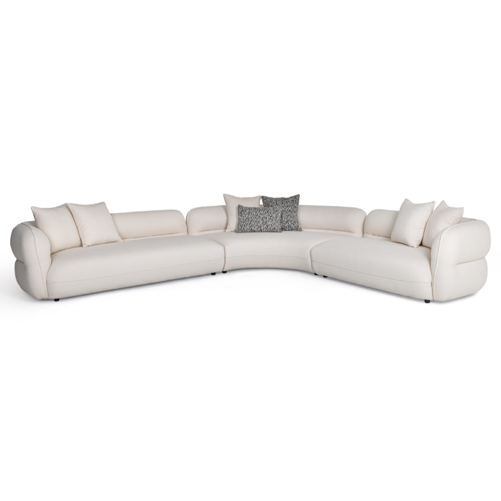 Drayton - Modern Off-White Fabric Sectional Sofa by VIG Furniture - View 1