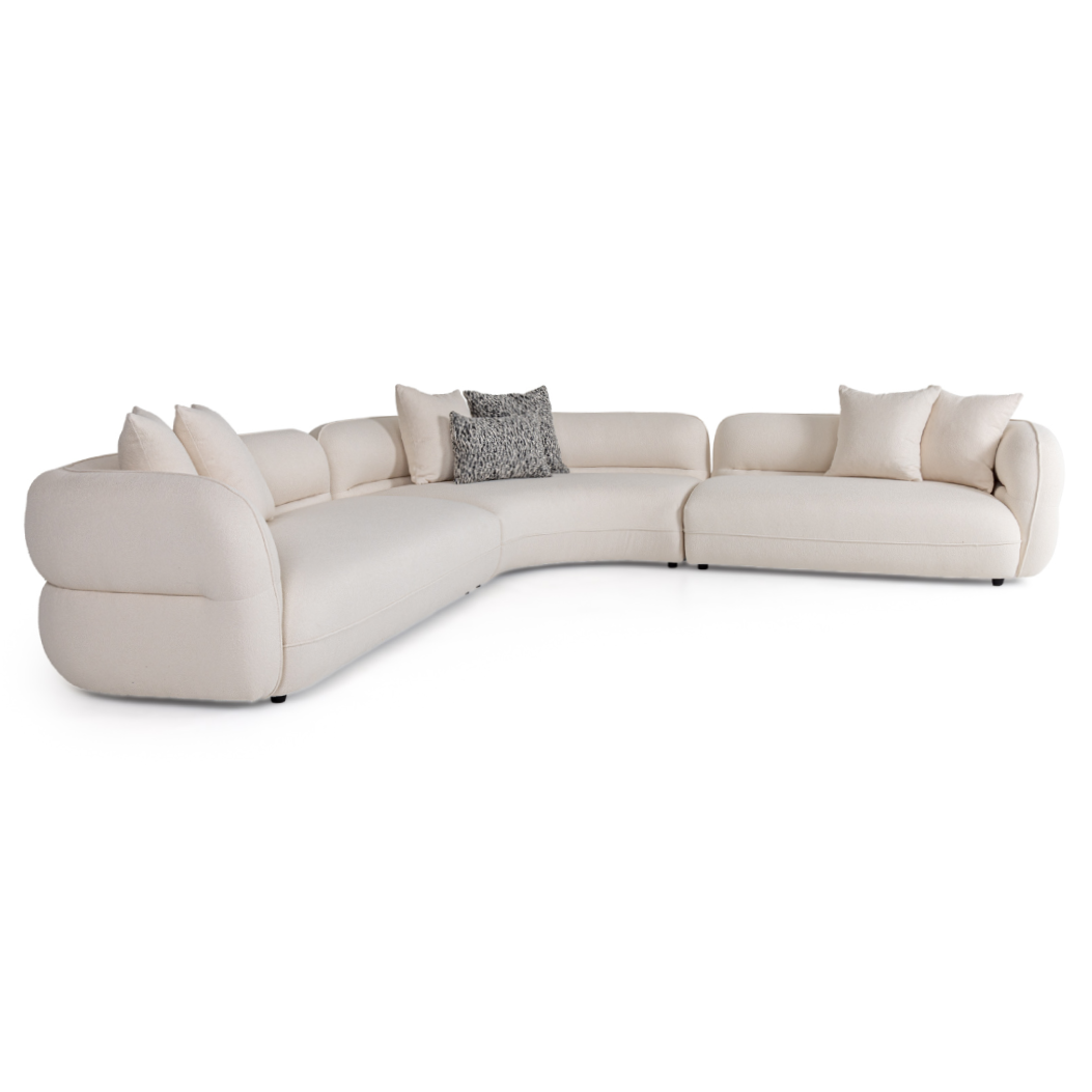 Drayton - Modern Off-White Fabric Sectional Sofa by VIG Furniture - View 2