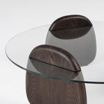 Buxton - Mid-Century Modern Glass + Dark Walnut Coffee Table by VIG Furniture - View 4