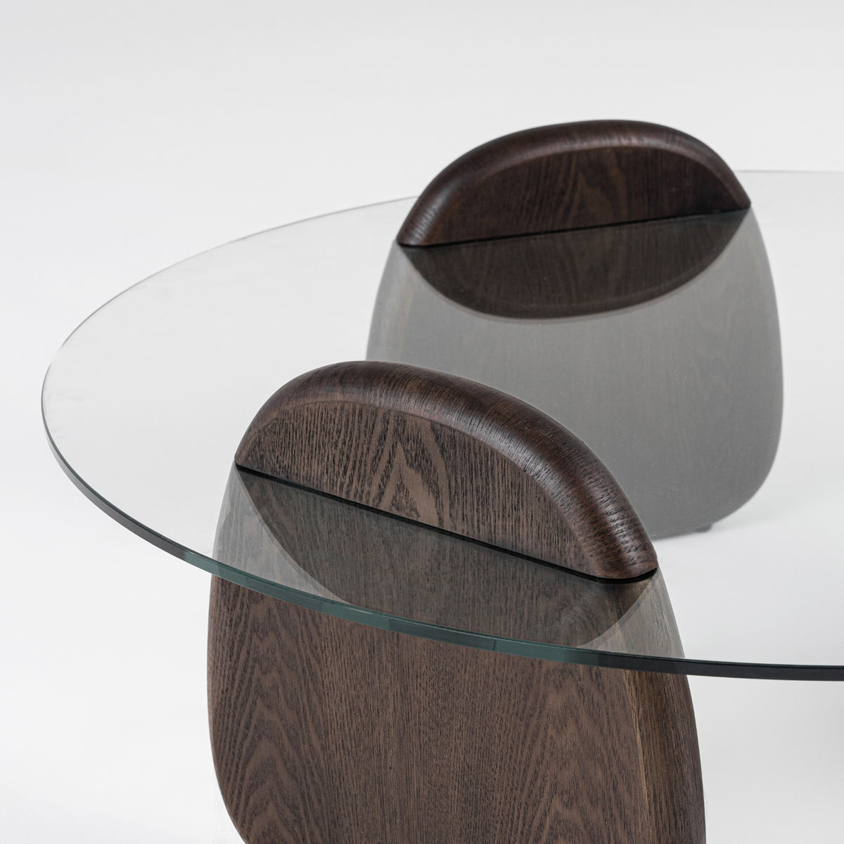 Buxton - Mid-Century Modern Glass + Dark Walnut Coffee Table by VIG Furniture - View 4