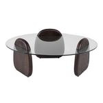 Buxton - Mid-Century Modern Glass + Dark Walnut Coffee Table by VIG Furniture - View 1