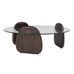 Buxton - Mid-Century Modern Glass + Dark Walnut Coffee Table by VIG Furniture - View 3