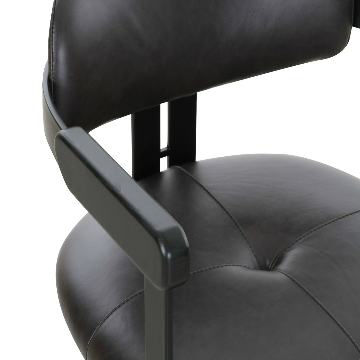 Aneta - Modern Dark Brown Leather + Black Dining Chair by VIG Furniture - View 4