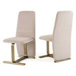 Tasha - Modern Beige Linen + Brushed Brass Dining Chair (Set of 2) by VIG Furniture - View 3