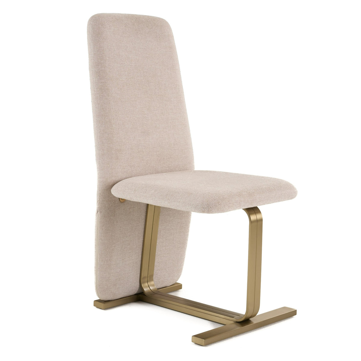 Tasha - Modern Beige Linen + Brushed Brass Dining Chair (Set of 2) by VIG Furniture - View 1