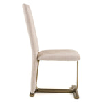 Tasha - Modern Beige Linen + Brushed Brass Dining Chair (Set of 2) by VIG Furniture - View 4