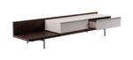 Colima - Modern Matte Beige + Walnut TV Stand by VIG Furniture - View 5
