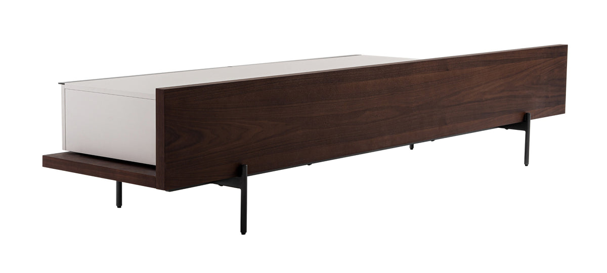 Colima - Modern Matte Beige + Walnut TV Stand by VIG Furniture - View 6