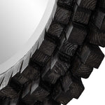 Circle Of Piers - Round Mirror - Black