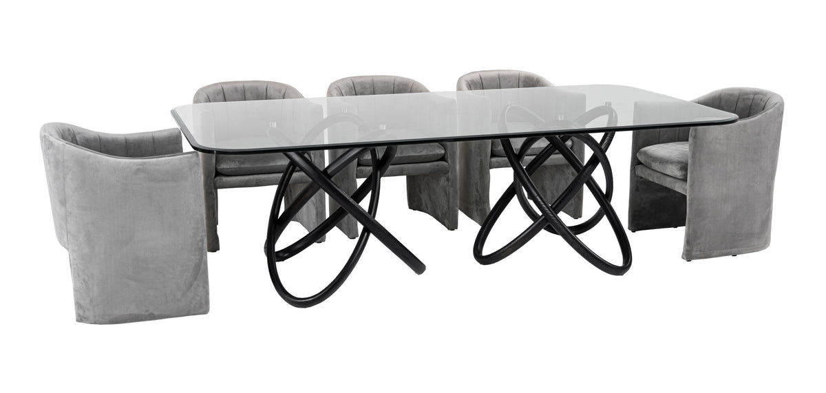 Mason Modern Glass & Black Ash Dining Table by VIG Furniture - View 5