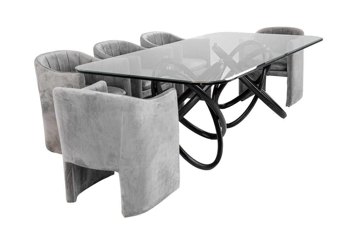 Mason Modern Glass & Black Ash Dining Table by VIG Furniture - View 6