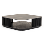 Chip - Modern Black Ceramic + Black Ash Square Coffee Table by VIG Furniture - View 2