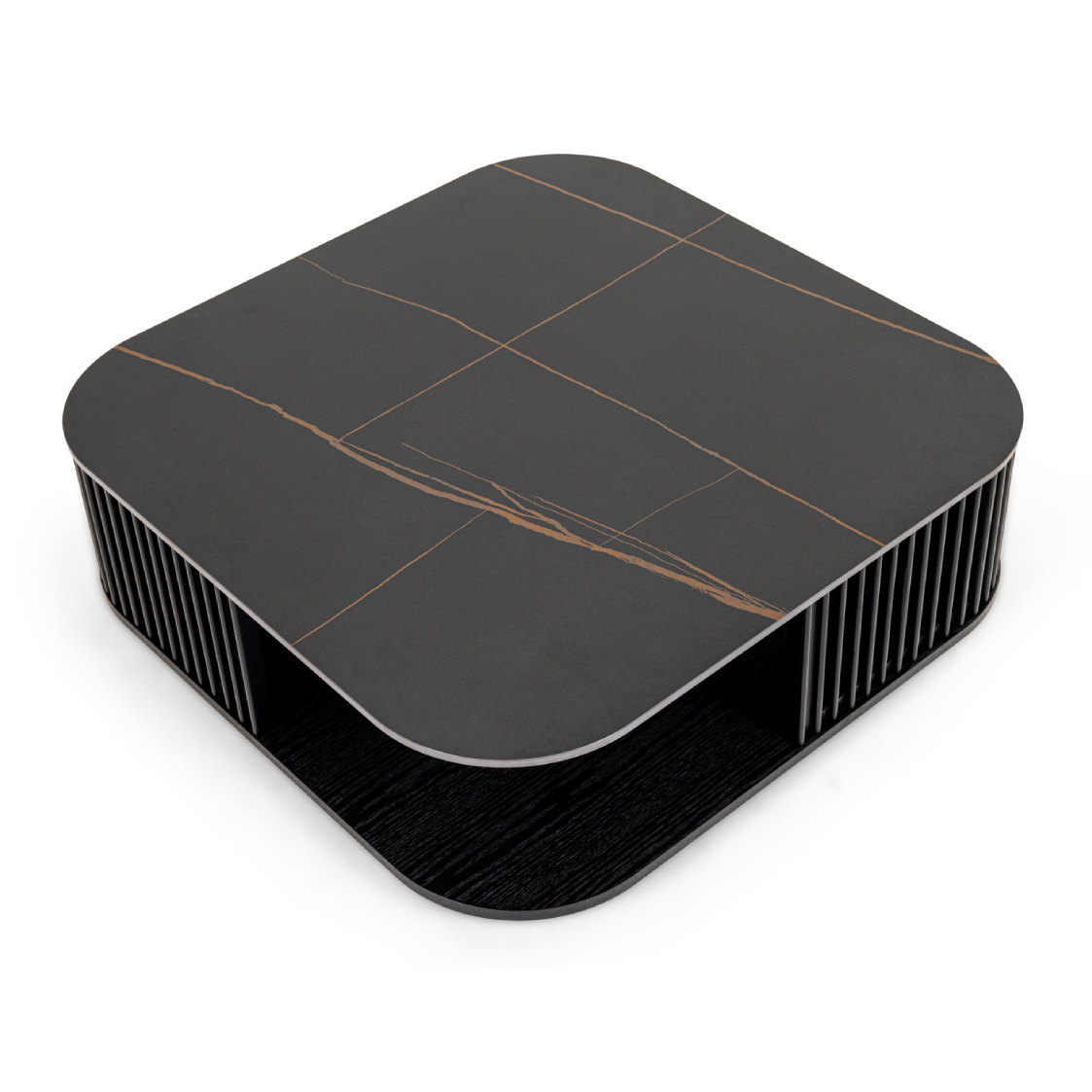 Chip - Modern Black Ceramic + Black Ash Square Coffee Table by VIG Furniture - View 3