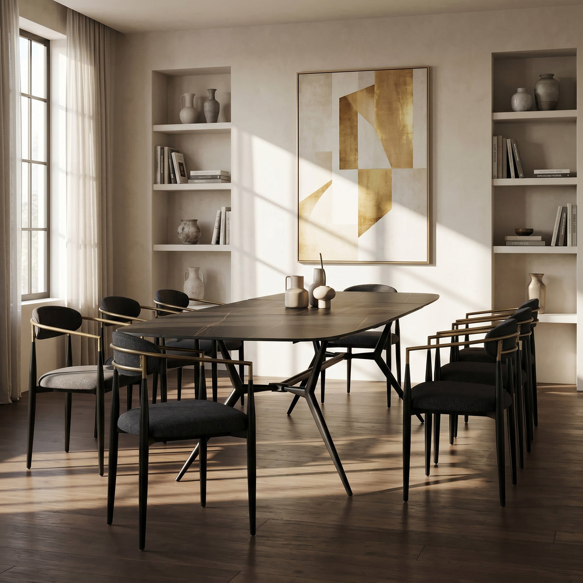 Suzie - Modern Ceramic + Black Ash Extendable Dining Table by VIG Furniture - View 12
