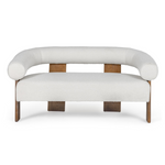 Aledo - Modern Off-White Fabric + Oak Loveseat by VIG Furniture - View 1