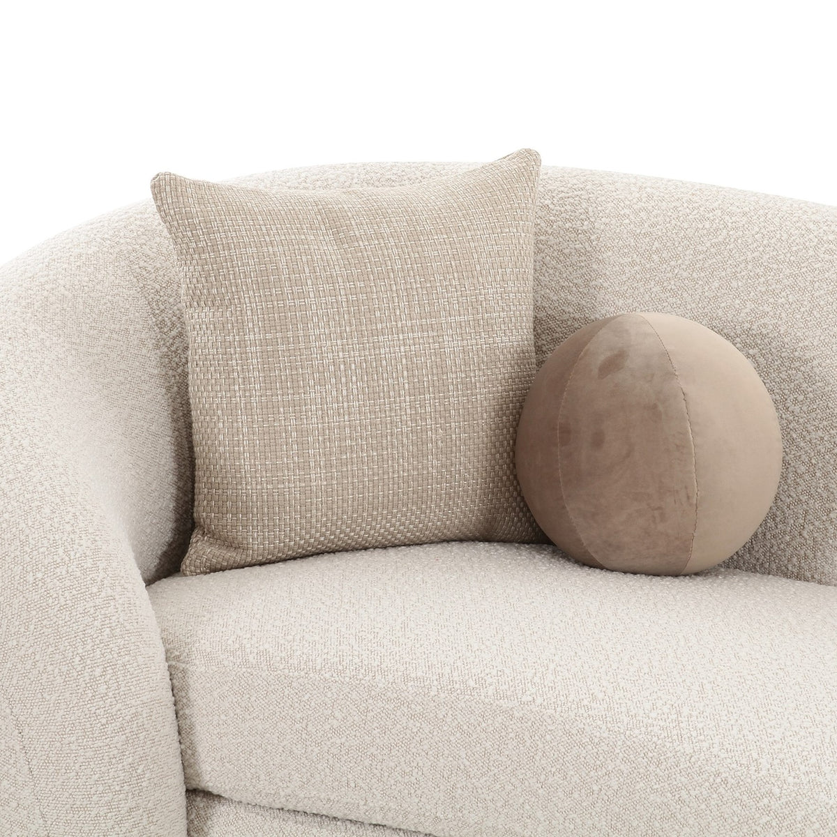 Kilmer Modern Off-White Curved Fabric Sectional Sofa by VIG Furniture - View 14