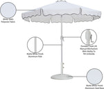 Amalfi - Patio Umbrella - White Base / White Pole
