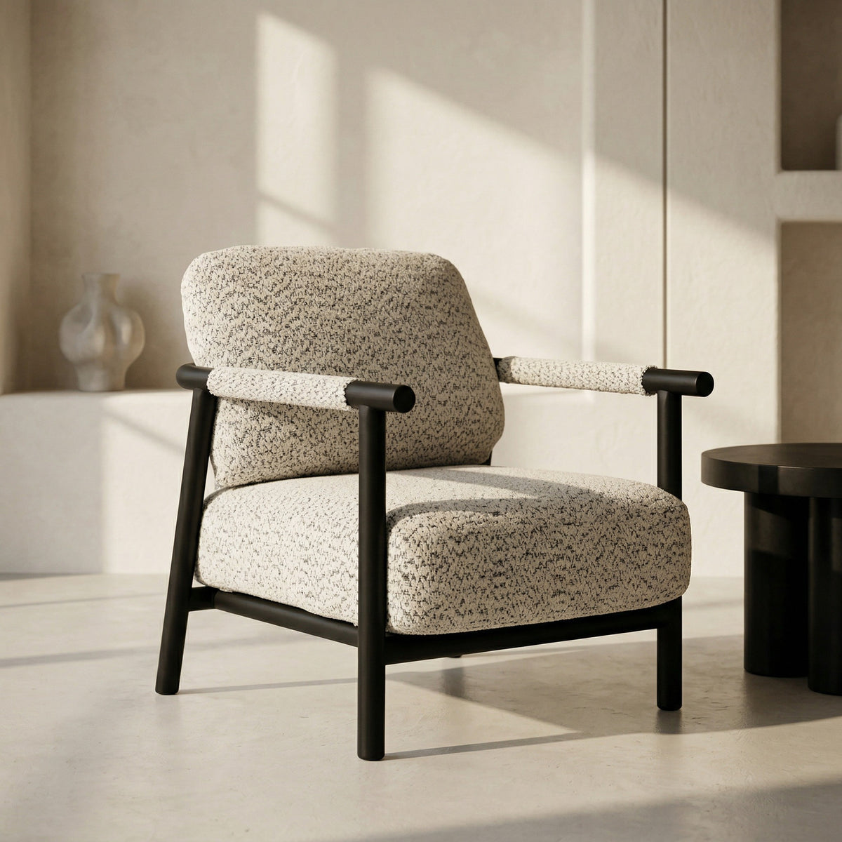 Balko - Modern Grey Fabric + Black Accent Chair by VIG Furniture - View 6
