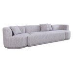 Beau - Modern Light Grey Fabric Sectional Sofa With 2 Swirling Chair by VIG Furniture - View 2