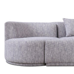 Beau - Modern Light Grey Fabric Sectional Sofa With 2 Swirling Chair by VIG Furniture - View 8