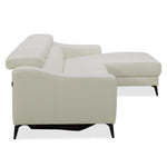 Rampart - Modern L-Shape RAF White Leather Sectional Sofa with 1 Recliner by VIG Furniture - View 9