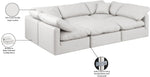 Indulge - Faux Leather 6 Piece Modular Sectional