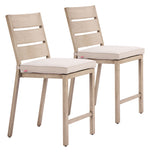 Reefline - Armless Counter Stool (Set of 2) - Gray / Light Brown