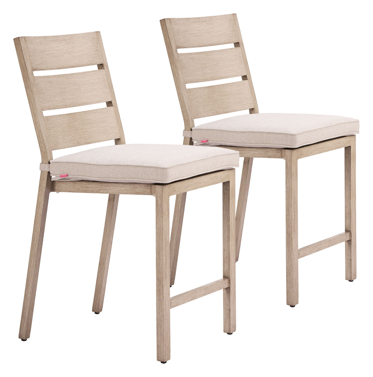 Reefline - Armless Counter Stool (Set of 2) - Gray / Light Brown