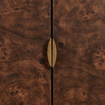 Flores - Burl Wood 2 Door Cabinet - Brass,Woodtone