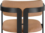 Aurum - Vegan Leather Upholstered Dining Chair With Graphite Black Base (Set of 2)