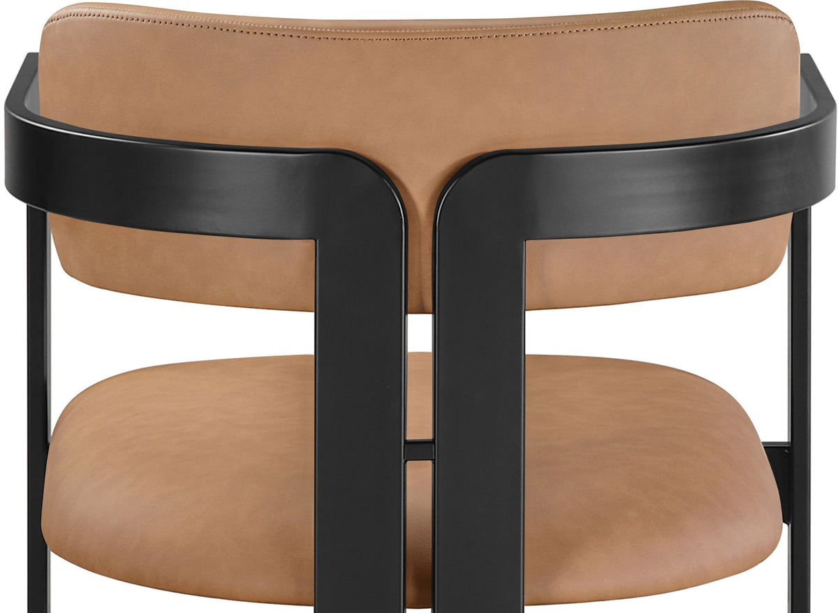 Aurum - Vegan Leather Upholstered Dining Chair With Graphite Black Base (Set of 2)