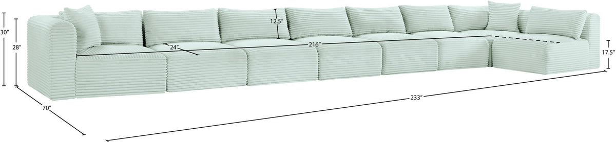 Shaggy - 8 Piece Modular Sectional
