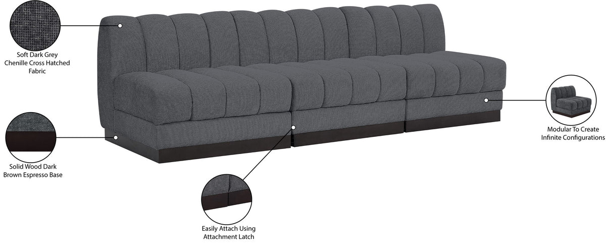 Quinn - 3 Seat Modular Armless Sofa